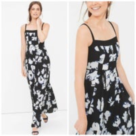 White House Black Market Dresses & Skirts - ☀️WHBM Pleated High Bodice Floral Maxi sz 2